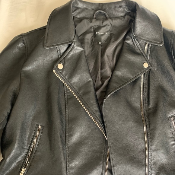 Dynamite Oversized Leather Jacket - Picture 2 of 3